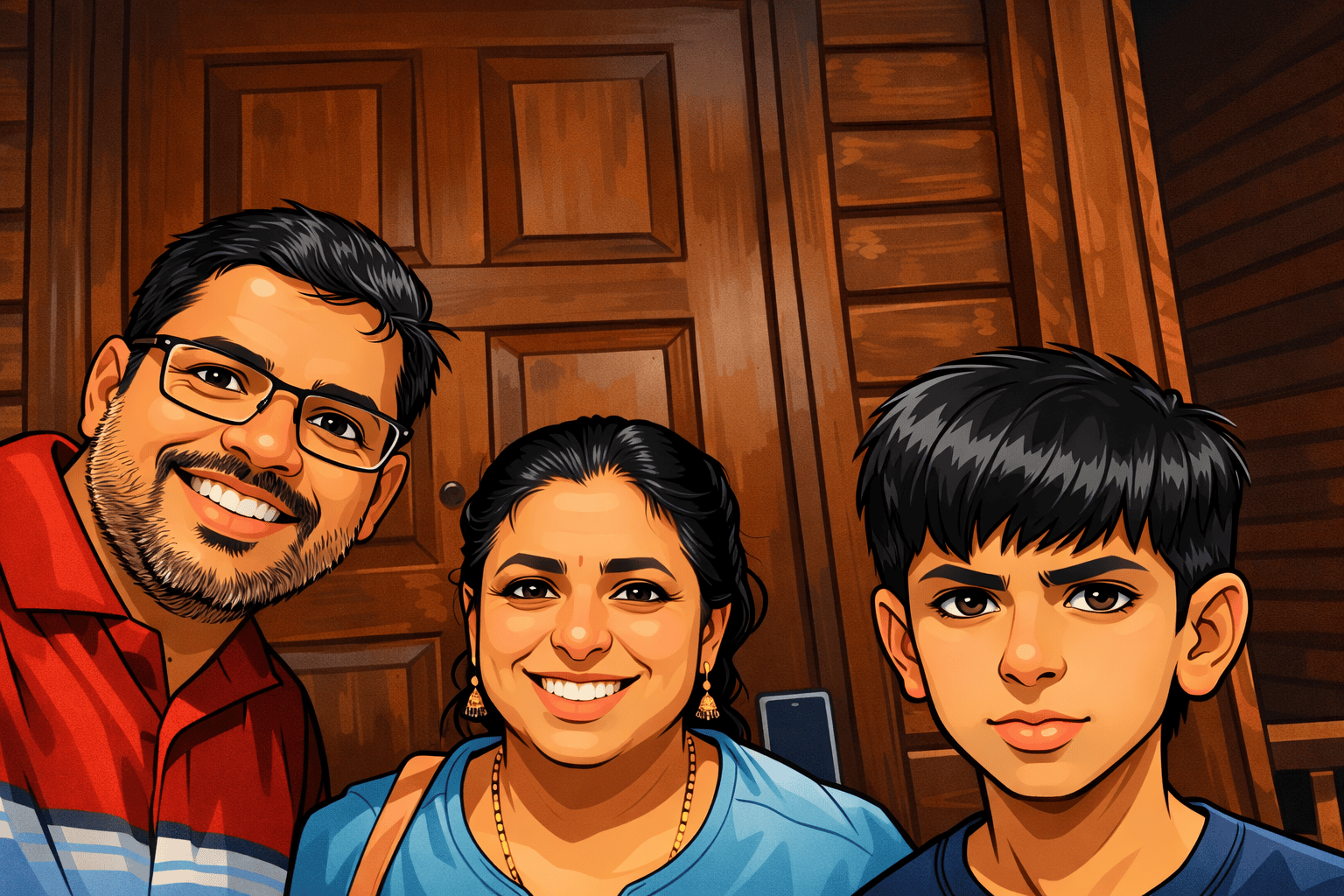 Family pic. Cartoon ishtyle